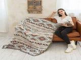Sofa Blanket With Tassel, Couch Throws, Knitted Blanket, Aztec Ethnic Style Blanket, For Home, V1188-MS-227-2006