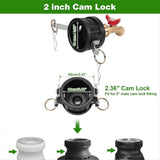 IBC Tote Adapter,2 Inch Cam Lock for 275-330 Gallon IBC Tote Tank,IBC Tote to Garden Hose Adapter V1370-AZ4-07684