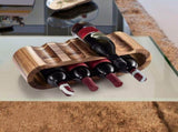 Wine Racks Countertop Bottle Holder- 2 Tier 8 Bottle Wood Wine Storage Racks Small Wine Rack V1366-AZ2-W-21751