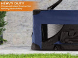 Royale Large Heavy Duty Soft Collapsible Pet Carrier - Portable Travel Dog Crate with Fleece Ma D0702