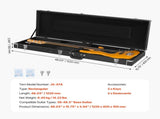 Bass Guitar Hard Case, 1220 mm Rectangular Guitar Hard Case, With Lock Latch Keys Handle, PVC V952-JXJTYHJXJHBBVUUYRV0