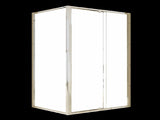 Adjustable Semi Frameless Shower Screen 114-122cm x 89-92cm With Gold Hardware For Modern Bathrooms V63-958161