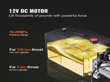Hydraulic Pump, 4 Quart Hydraulic Power Unit, Single Acting Dump Trailer Pump, 0.91 GPM Flow Rate, V952-YXYYB12VZLDJA6M7WV0