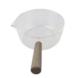 Glass Milk Pot with Wooden Handle V Shaped Spout Noodles Saucepan Home Kitchen Cookware V1294-YM0714-3118210298912