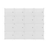 Artiss Shoe Rack DIY 16 Storage Cube Stackable White DIY-SHOE-16-WH