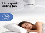 Devanti 52'' Ceiling Fan 3 Blades DC Motor w/Light w/Remote White CF-C-52-70L-WH