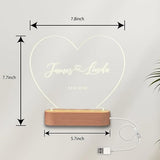Personalized Couples Gifts,Acrylic Plaque Personalised Night Light Birthday Gifts For Custom V1369-AZ3-W-22156