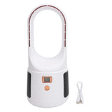 USB Desk Fan 6 Speeds Wind Quiet Portable Bladeless Cooling Fan with Power Display for Home Bedroom V1294-YM0901-3113240072311