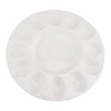 Deviled Egg Platter Sturdy Heat Resistant Hold 12 Eggs White Ceramic Easter Egg Holder Tray for V1294-YM0901-3118240259311