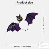 Purple Halloween Bat Wing Headband with Furry Ears and Orange Eyes - Velvet Costume Accessory for V888-ELOSUNG56068-2