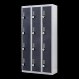 12-Door Locker for Office Gym Shed School Home Storage - 4-Digit Combination Lock V63-839041