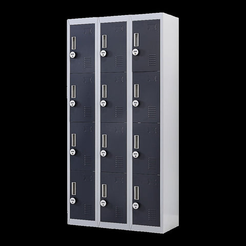 12-Door Locker for Office Gym Shed School Home Storage - 4-Digit Combination Lock V63-839041