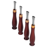 4pcs Leather Edgers Sharp Professional Trimming Working Kit with Wooden Handle for DIY Craft Leather V1294-YM0523-3111210398111