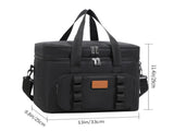 Black 23L Extra Large Insulated Cooler Bag with Double Layers - Perfect for Camping, Picnics, and V888-ELOSUNG21914