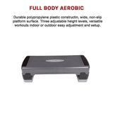 Adjustable Aerobic Step Platform Gym Fitness Exercise Stepper for Home Workouts V63-770415