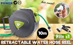 Garden Water Hose Retractable Rewind Reel Wall Mounted 10M V274-GN-WATER-GYGN10