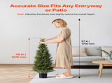 Artificial Topiary Cedar Trees, 2 Set 1219mm Faux Pine Shrubs Plants, Fake Silk Tree Look Real, Easy V952-XSRGXJS48YCXNM7Y5001V0