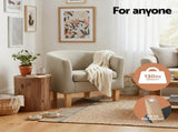 Artiss Armchair Tub Chair Beige Abby UPHO-B-TUB02-BG