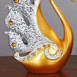 2PCS Peacock Ornaments Natural Resin Desktop Peacock Sculpture for Wine Cabinet TV Cabinet Home Gold V1294-YM0626-3115220162113