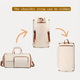 Convertible Travel Garment Bag Large Duffel Suit Carrier with Shoe Compartment & Hidden Backpack V888-ELOSUNG41505