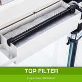 Aquarium Curved Glass RGB LED Fish Tank Set Filter Pump 52L V274-AQ-FT52L-BK