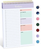 6Pack To Do List Notepad, Undated Daily Planner for Work and Goal Setting Greenery Sway, 52 Sheets, V1107-121-90338-PUR-6PACK