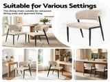 Artiss Dining Chairs Set of 2 Linen Fabric Soft Upholstered Chairs Beige DINC-KJ-7016-BGX2