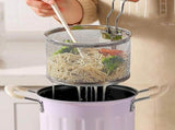 Induction Compatible Non-Stick Pan,Multifunctional Deep Fryer Pot And Container With Strainer V1192-AZ-W-28096