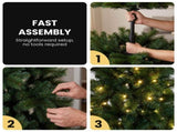 Christabelle 2.3m 7.5ft Lakeland Pine Christmas Tree Pre Lit Multi Function LED Artificial Indo 112_HZLP75