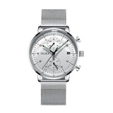men's ultra-thin leather strap luminous waterproof date calendar V1347-937-16747-BLK-MAN