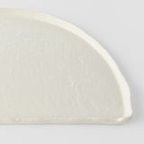 Half Moon Plate 27cm Ivory White Glaze V637-C7627