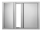 BBQ Access Door, 610x610 mm Double Outdoor Kitchen Door, Stainless Steel Flush Mount Door, Wall V952-SMABSCJMYS24Y71UBV0