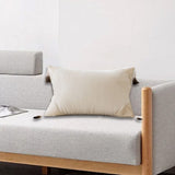 Rectangular Lumbar Pillow 20x12x4 Inch, Sofa Back Cushion with High Elasticity Filling, Orthopedic V1192-AZ-W-29972