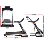 Everfit Treadmill Electric Auto Incline Spring Home Gym Fitness Exercise 480mm TMILL-CHI-480-SUSP