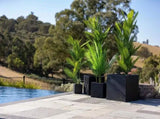 Modern Black Terrazzo Square Planters Bulk Set Savings V637-DP289107