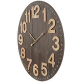 Emporium Slatted Aged Wall Clock 60cm V637-56000CLK