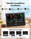 VEVOR 7-in-1 Wi-Fi Weather Station with APP, 190.5 mm Display, Wireless Solar Powered Outdoor V952-TYNQXZWIFI75Q7O2N001V3