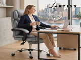 Artiss Executive Office Chair Footrest Grey OCHAIR-G-1051-FT-GY