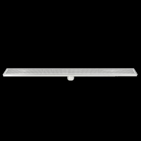 1000mm Bathroom Shower Stainless Steel Grate Drain w/Centre outlet Floor Waste Square Pattern V63-832821