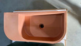 New Concrete Cement Wash Basin Counter Top Matte Clay Red Wall Hung Basin V549-6530CONCORALRED
