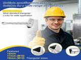 3 in 1 Triangular Wrench with Die Cast Zinc Alloy and Stainless Steel, ompact T Shape Design, for V1369-AZ3-W-12589