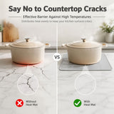 Heat Resistant Countertop Protector Mat, 23.6 x 15.7 in Foldable Aluminum Foil Heat Insulation Pad V1192-AZ-W-17465