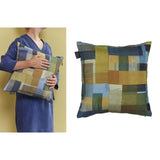 Bedding House Alvi Blue Green Square Filled Cushion 43cm x 43cm V442-HIN-CUSHION-ALVI-BLUEGREEN-SQ