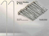 50Pcs Chain Link Fence Wire Ties, 7.87 9 Gauge Heavy Duty Aluminum Ties Hook for Chain Link Fence, V1192-AZ-W-17445