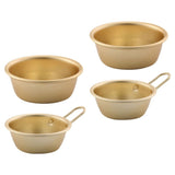 Aluminum Rice Wine Bowls Golden Korean Style for Kitchen Use 4Pcs V1192-AZ-W-25520