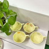 4 Pcs Ceramic Coffee Mug Creative Flower Mug 10.5oz Irregular Coffee Cups Ceramic Porcelain Flower V1370-AZ4-06310
