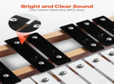 Glockenspiel Xylophone, 27 Notes, Professional Xylophone Percussion Instrument, with Metal Keys, V952-LPZQHBSWZJ27ZB5YD001V0