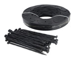 L Shaped Grass Stone Isolation Belt Landscape Edging for Garden 5cm*5cm*10m Black V1294-YM0901-3111240134315
