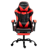 Artiss Gaming Office Chair Recliner Footrest Red OCHAIR-G-R4775-FT-BK-RD