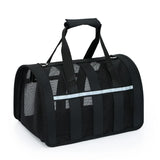 Size L Black Foldable Pet Carrier Bag - Lightweight, Breathable, and Spacious for All Seasons V888-ELOSUNG21994